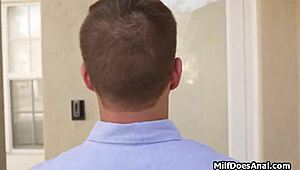 Busty MILF Enjoys Butt Plug While Blowing Cock in Reality Scene