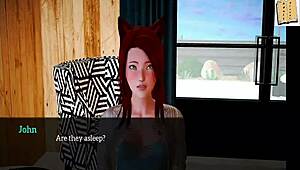 Teen Girl In Hentai Game Sucks Cock And Gets Ass Fucked With Small Tits!