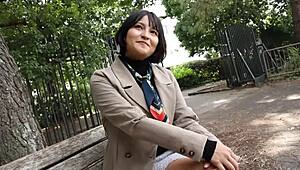 This married bride is so horny, she cums right from the start in doggystyle.