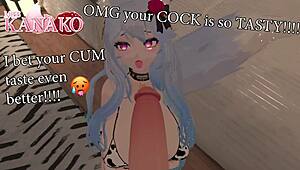 I cosplay as Ganyu, begging you to cum on my pretty face and tongue in catgirl cowkini