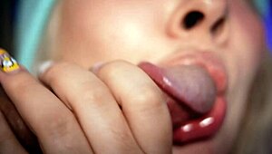 College girl sucks a thick penis right on camera