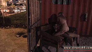 bondage casting with teen goldie tied up outdoors 😈