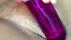 big dildo stretches tight pussy while anal toys tease ass in amateur masturbation session