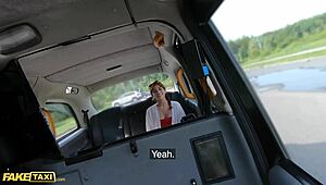 fake taxi peruvian marina gold gets fucked doggystyle outside in the car.