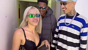 Brazilian Latina Teens in Wild Gay Bisexual Orgy Foursome