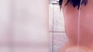 soapy showering in gym bathroom 😊