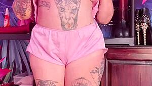 Teasing in Silk Pajamas with Smooth, Captivating Moves.