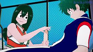 Tsuyu Asui And Kyoka Jiro And Izuku Midoriya Have Intense Sex In My Hero Academia Hentai