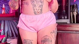 Teasing in Silk Pajamas with Smooth, Captivating Moves.