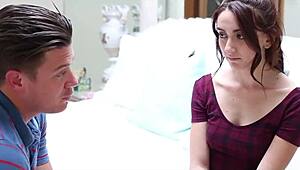 Stepbrother catches stepsister for sneaky anal sex