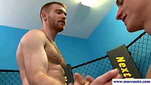 Straight Guy Copping A Doodle From Muscular Bodybuilder