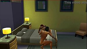 indian aunt and nephew share family moments in anime style