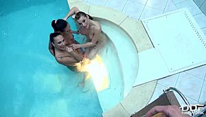 Blowjob orgy with kari, mea melone, and victoria daniels makes him squirt