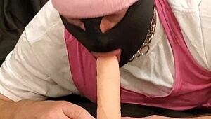 I am training him to suck my cock properly