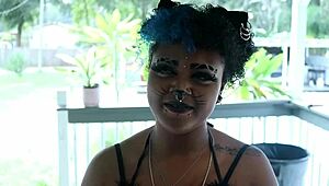 during the interview, the teen gets face-fucked and creampied