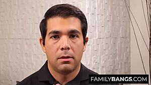 Nervous Babysitter Jon Rouge Bella Rolland in Intense Casting Fuck