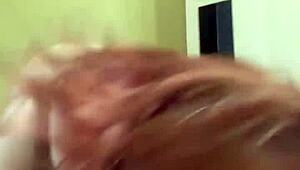 Ritafox dances seductively in sexy clothes and heels, showing her horny redhead pussy and tits