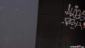 German scout picks up big butt latina annie reis for rough outdoor casting sex.