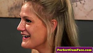 British Skank Craves Every Drop After Intense Cocksucking Session