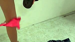 Cindy Lou encounters monster black cock at outdoor gloryhole. She indulges in interracial public fucking