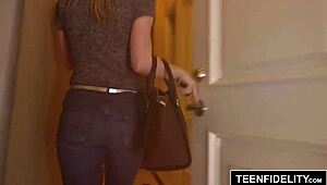 Aubrey Sinclair gets fucked and facialed in this Teenfidelity scene