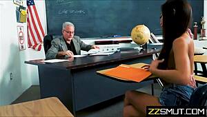 Asian Teen Girl Fucks Old Professor In Classroom Hardcore