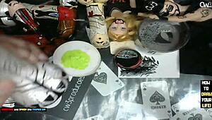 time to finish painting little grey alien with dildo