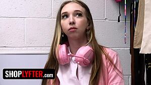 hey, this repeat offender’s back for more shoplyfter action with ripped clothes and deepthroat fun