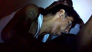 Cpdcr3 sucks on a big black cock, focusing on the monster cock in gay sucking scene