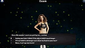 What’s behind the edging training in this futanari hentai game at Futa University?