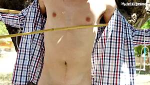 Farmer twink handles a dick on the farm