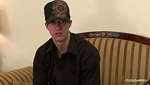 Tall Guy Is Interviewed And Gets His Big Dick Sucked And Fucked By A Horny Little 18+ Brunette Girl