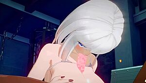 Cute girl gets played by pervert in anime.