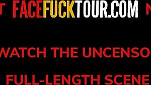 Chubby brunette latina takes monster cock deepthroat and facial cumshot