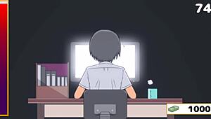 in this 3d anime game, megu gets naked and forgets the volume settings on the mic