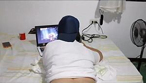 jovencita gamer gets punished for losing, like, i can’t even with her fat ass milf friend in doggystyle