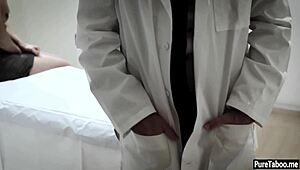 Petite teen loses virginity to plastic surgeon in intense session