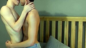 Inked twink blake gets ass drilled after blowjob. Young 18+ gay with big cock cumshot.