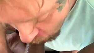 British guy subtly sucks ilovesex305's dick, hinting at hidden desires in this European blowjob scene.