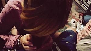 Curvy blonde in miniskirt delivers a surprising happy ending