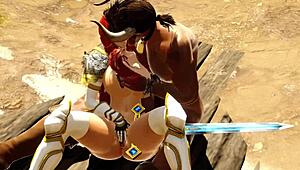 hey, did the warrior princess really get banged by the minotaur after trying to slay him?