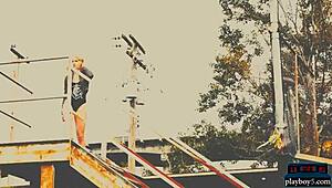 Stunning Argentinian model strips out of tiny bikini for a perfect naked reveal.