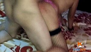 Hot hotel action with small tits and old pussies