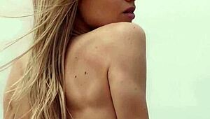 Beautiful blonde milf Francy Torino exposed perfect ass while posing nude