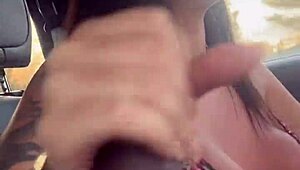 Watch this skilled prostitute suck dick to facial while driving?
