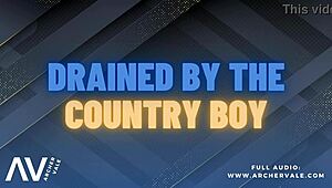 country boy alpha dominates old gay slave in outdoor bdsm scene.