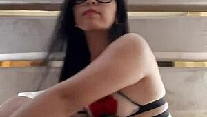 latina with big ass in tiny thong teasing on webcam