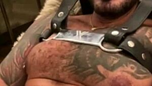 after party, viktor rom shows monster cock in public masturbation.