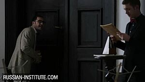 Strict milf Christale Rock dominates two guys in wild sex games