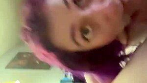 purple haired girl sucks dick 😘